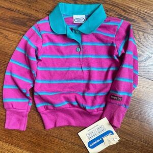VINTAGE Infants Only Striped Polo Pullover